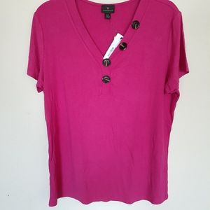 Worthington Henley Button front Top